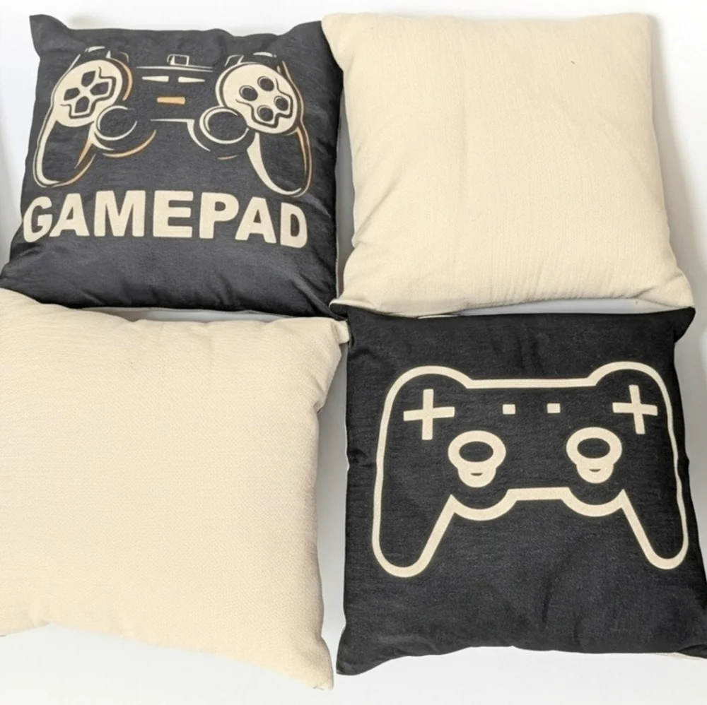 Set of 4 Gaming Pillow Covers – 18x18